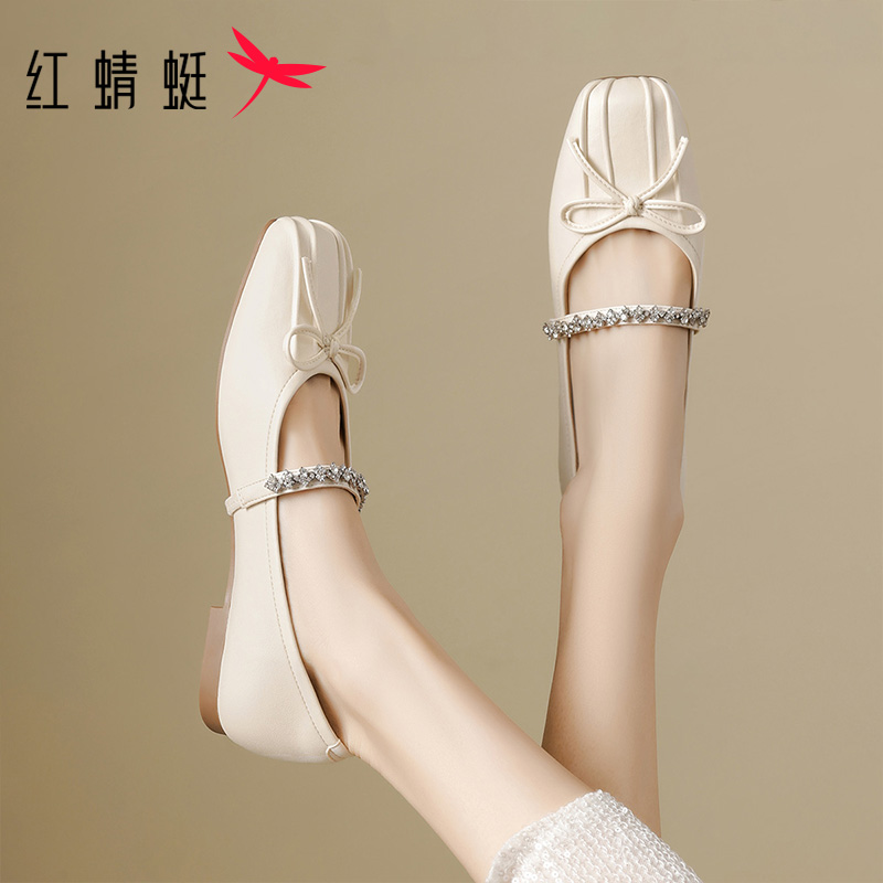 红蜻蜓新款玛丽珍鞋女单鞋