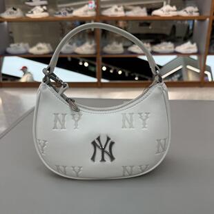 MLB26春男女复古时尚NY满印老花斜挎包单肩包拎包休闲包3ACRMM16N