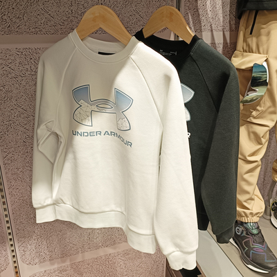 安德玛男女童加绒保暖套头卫衣