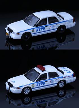 Rollin福特CV 纽约警局NYPD高速巡警Auxiliary辅警合金车模型摆件