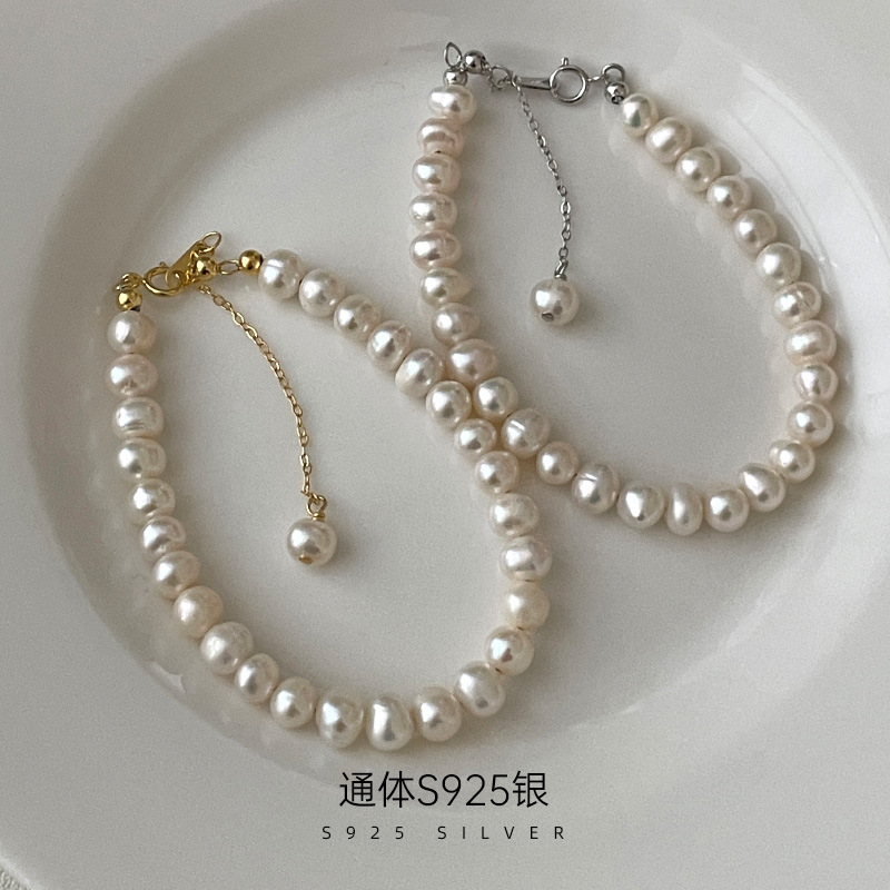 日本品质S925银复古高级感天然珍珠手链女轻奢精致气质手串手饰in