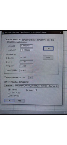 EGM2008大地水准面高程异常计算软件 1x1高精度模型赠送使用教程