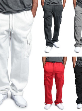 欧美男式多口袋工装裤子设计感小众宽松休闲长裤