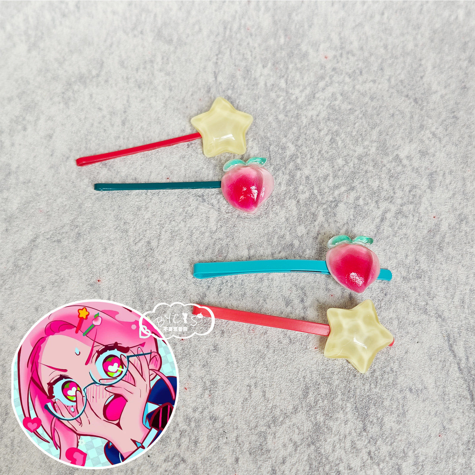 异形舞台美智cos发卡星星桃子