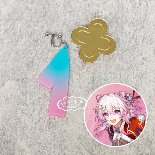 仙舟三月七耳针耳夹鸭嘴夹发饰