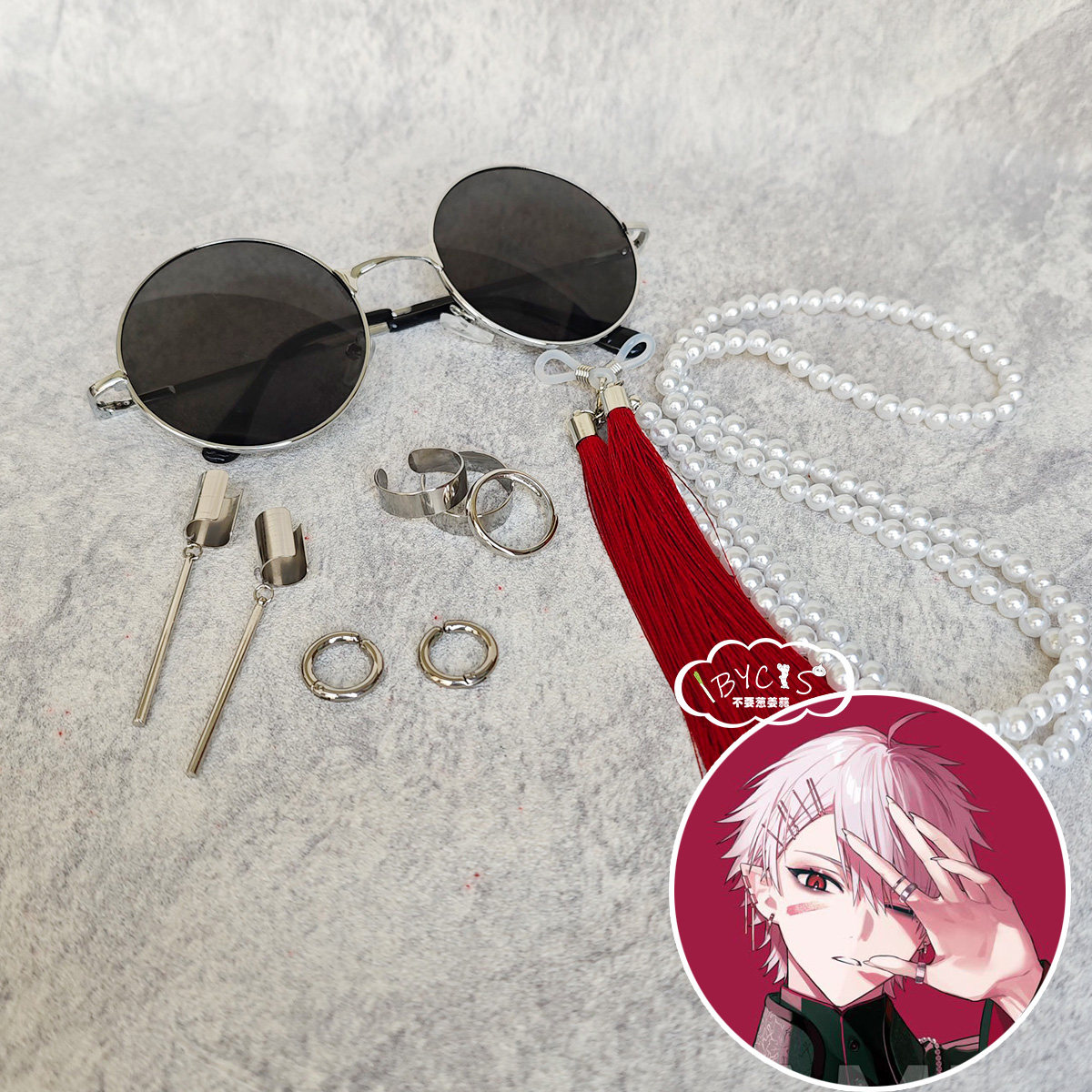 葛叶耳环耳针耳夹戒指眼镜