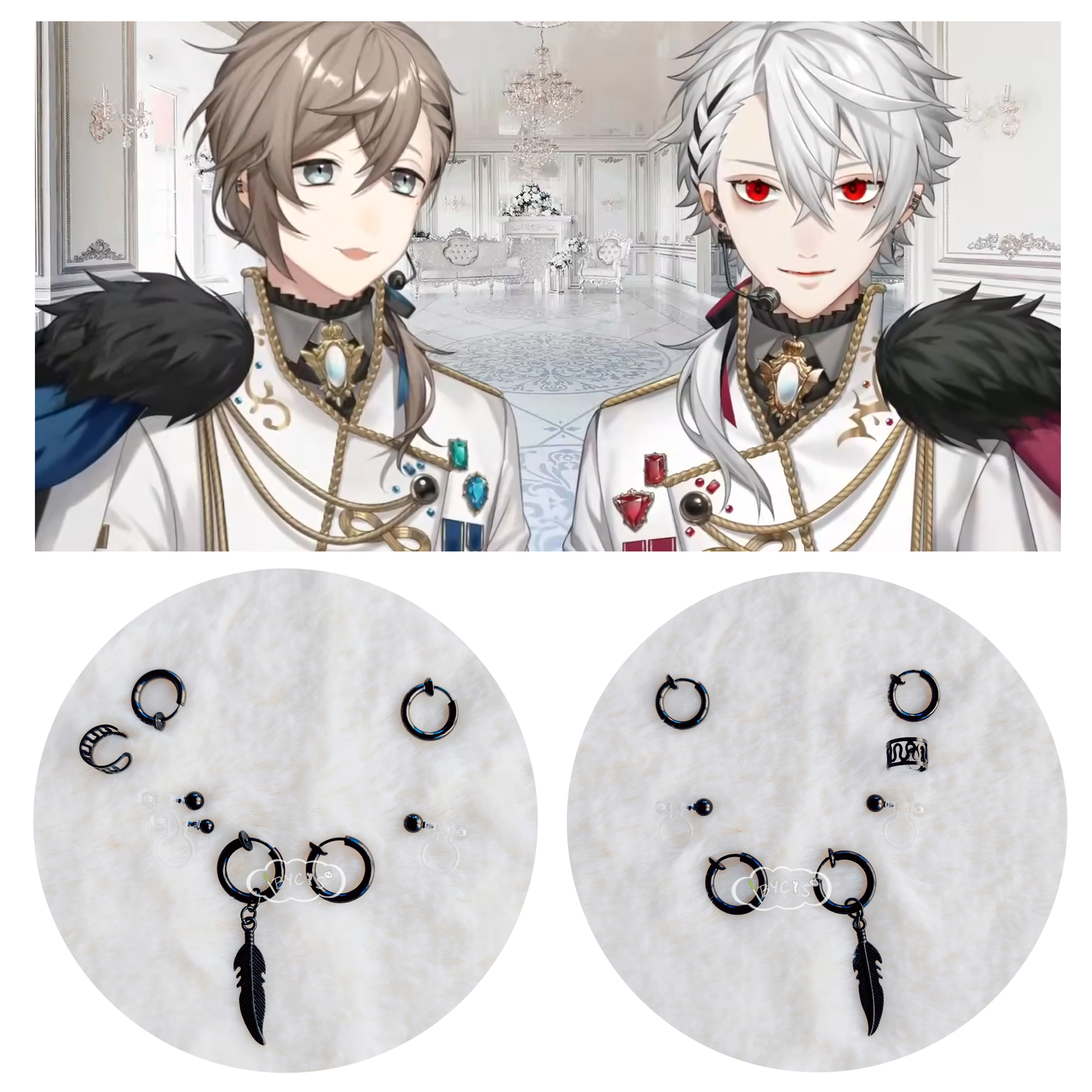 ChroNoiR葛叶叶耳环2022白色西服