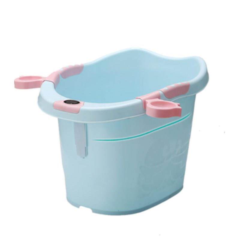 儿童洗澡桶自动感温浴桶加厚塑料婴儿泡澡桶沐浴桶大号小孩洗澡盆