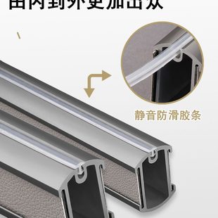 通横杆侧装 五金皮革顶衣橱 衣柜挂衣杆挂衣里柜子衣帽间内置家用