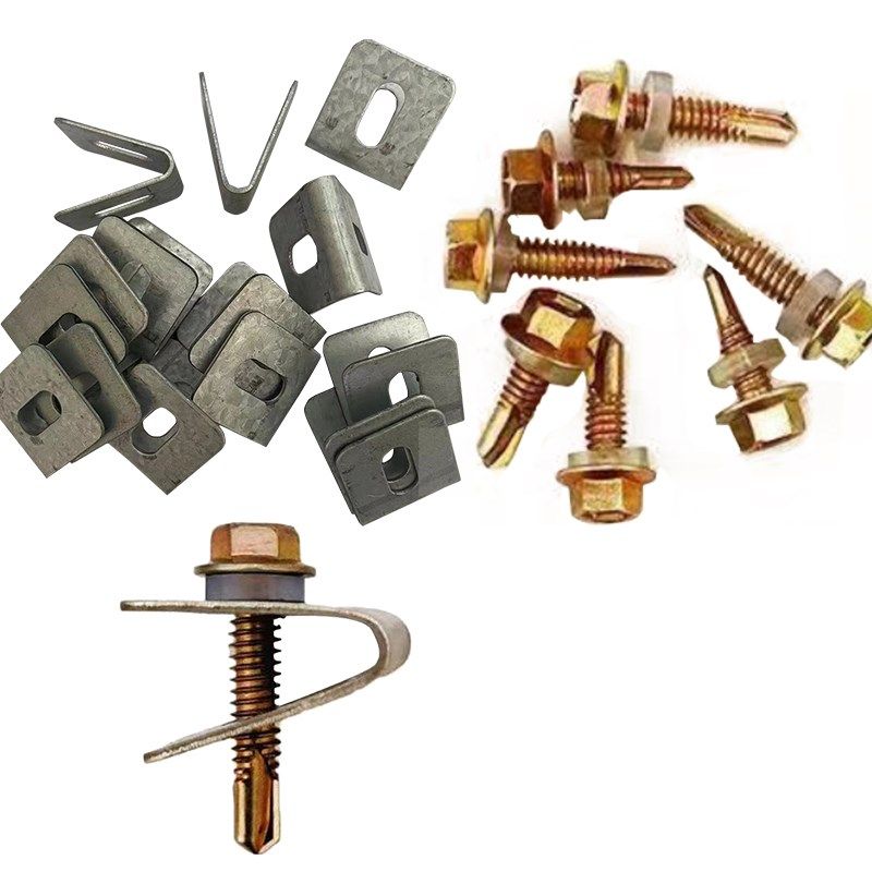 镀锌铁丝网片围栏螺丝卡扣固定器夹焊接钢管护栏安装连接卡子配件