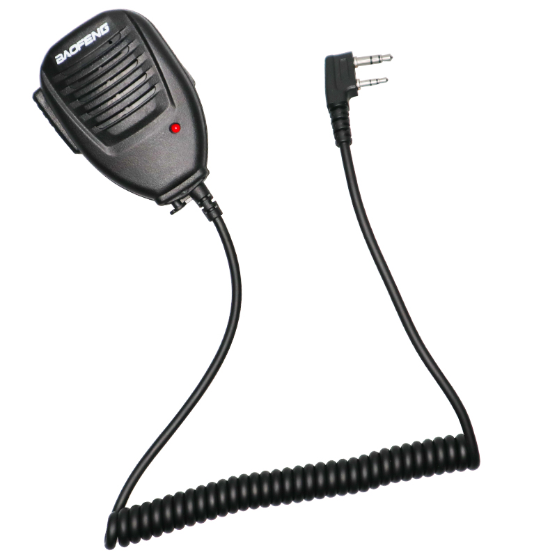 对讲机手咪粗卷线超清晰宝锋灵通泉盛欧讯手台通用K头话肩咪配件