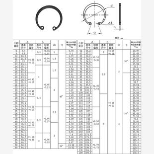 c型卡璜开口加厚孔卡弹性挡圈卡簧轴卡环卡黄弹性外内卡铁轴卡片
