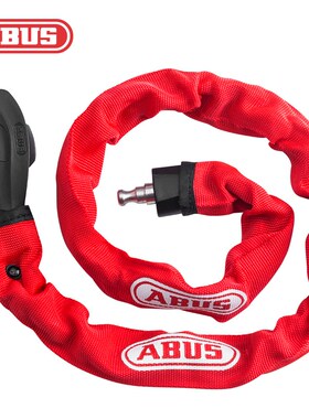 德国ABUS锁山地车锁公路折叠自行车锁电瓶车锁 链条锁防盗锁6800