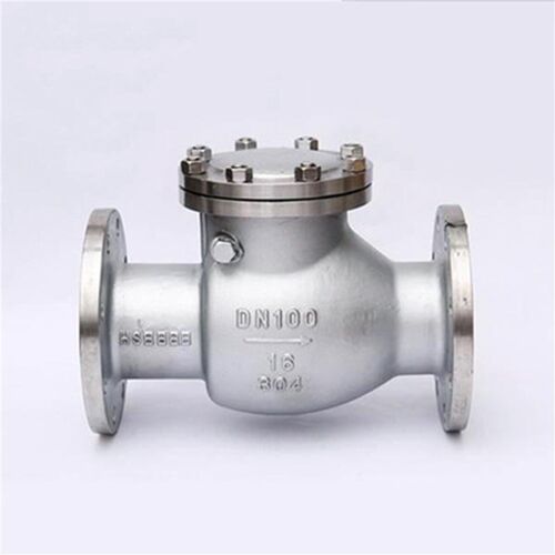 304不锈钢止回阀H44W-16P 旋启式法兰止回阀DN100阀门DN50 65 80