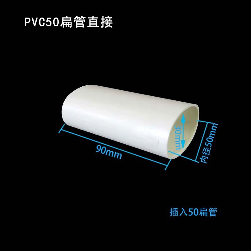 PVC50下水管移位器排水扁管配件大全塑料下水管连接件地漏移位器