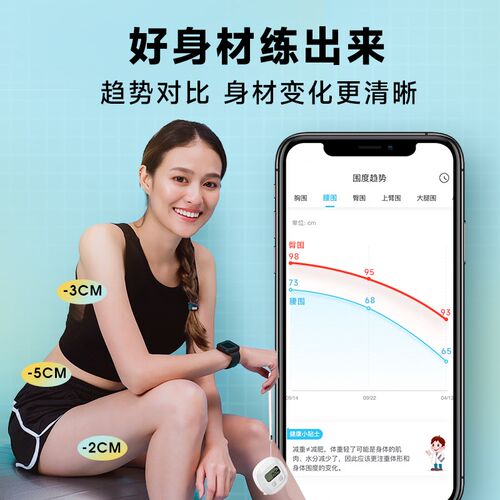 云康宝智能围度尺皮卷尺女生测三围专用尺子 腰围胸围臀围头围软