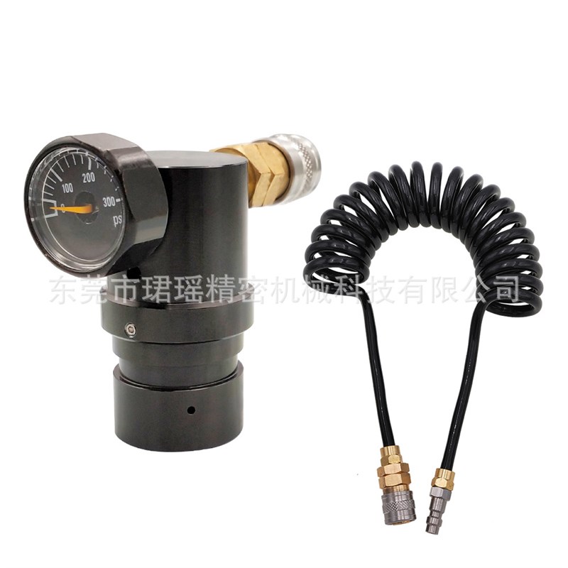 跨境CO2二氧化碳调节阀,减压器G1/2-14螺纹带美制快插母头200PSI