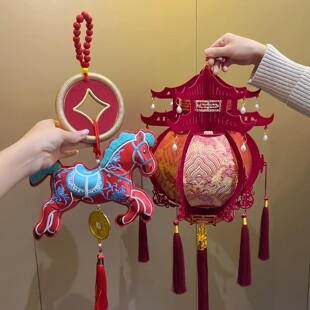 宋锦福字灯笼新款2026年春节大门新年挂饰客厅阳台喜庆布置装饰品