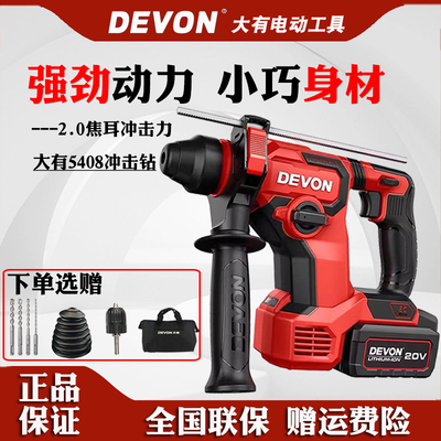 大有5408两用锂电无刷冲击钻电锤
