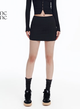 asomesome美式运动卫裙A字裙辣妹黑色包臀短裙女休闲半身网球裙
