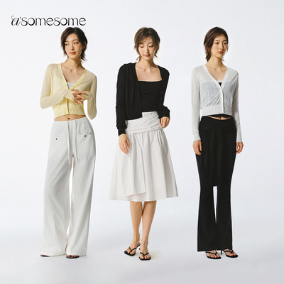 asomesome莱赛尔微透针织开衫女