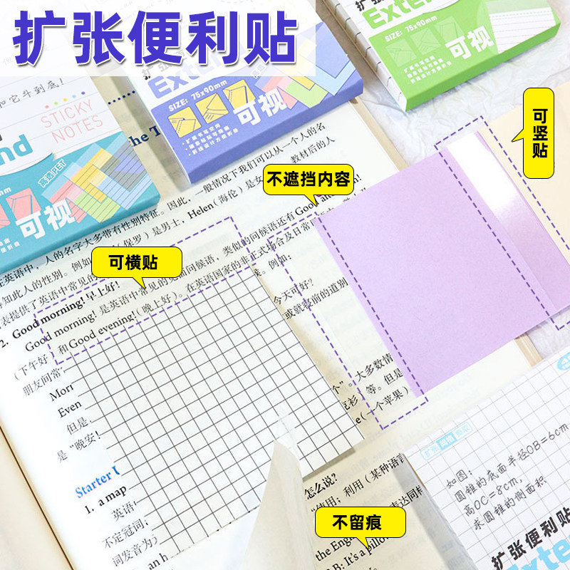 不遮挡可折叠的拓张便利贴任意贴
