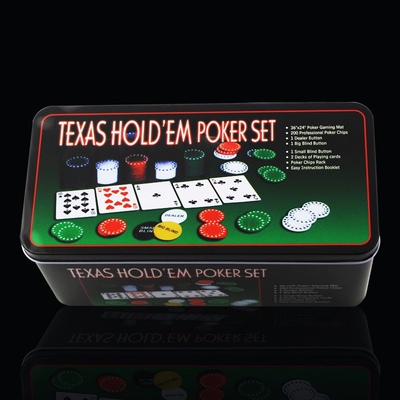 Texas Hold'em Blackjack Set 200 chips with tablecloth