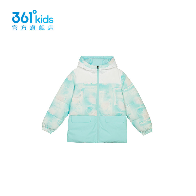 361度正品童装女童2024冬季新款中大童户外防风保暖羽绒服图片