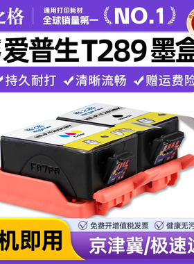 格之格适用Epson爱普生wf100墨盒 wf110便携式打印机墨盒 T289黑色 T290彩色颜料墨水盒升级芯片
