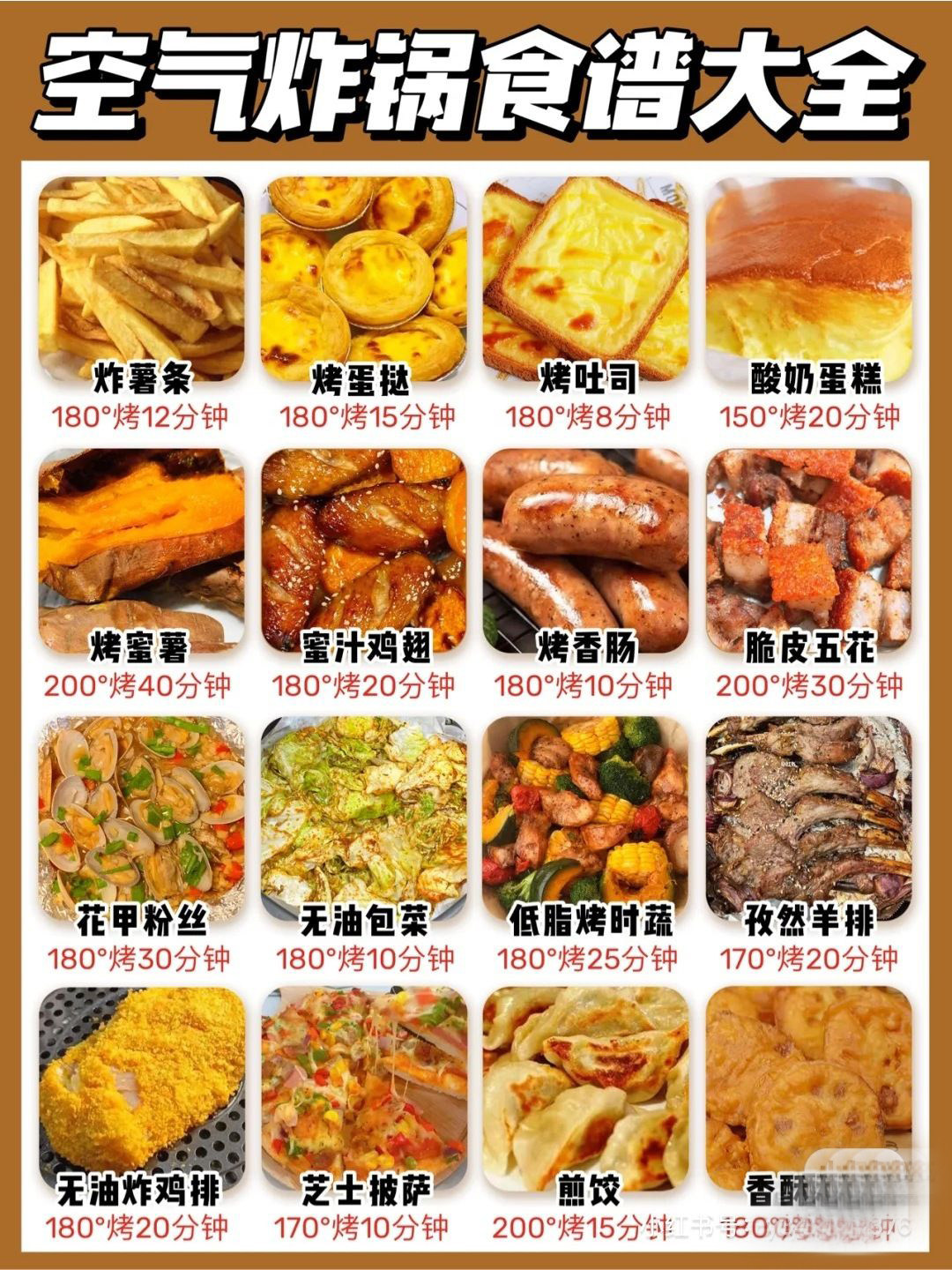 食谱菜谱烤箱空气炸锅大全电子版空心麻薯技术配方教学美食专用
