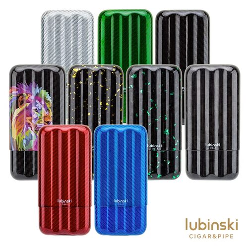 LUBINSKI鲁宾斯基碳纤维雪茄套便携保湿雪茄管超轻雪茄保护套礼盒
