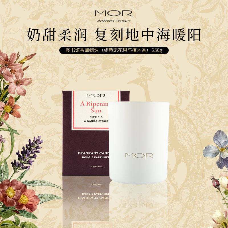 MOR图书馆香薰蜡烛香氛融蜡灯木质柑橘调山姆同款生日送礼高级
