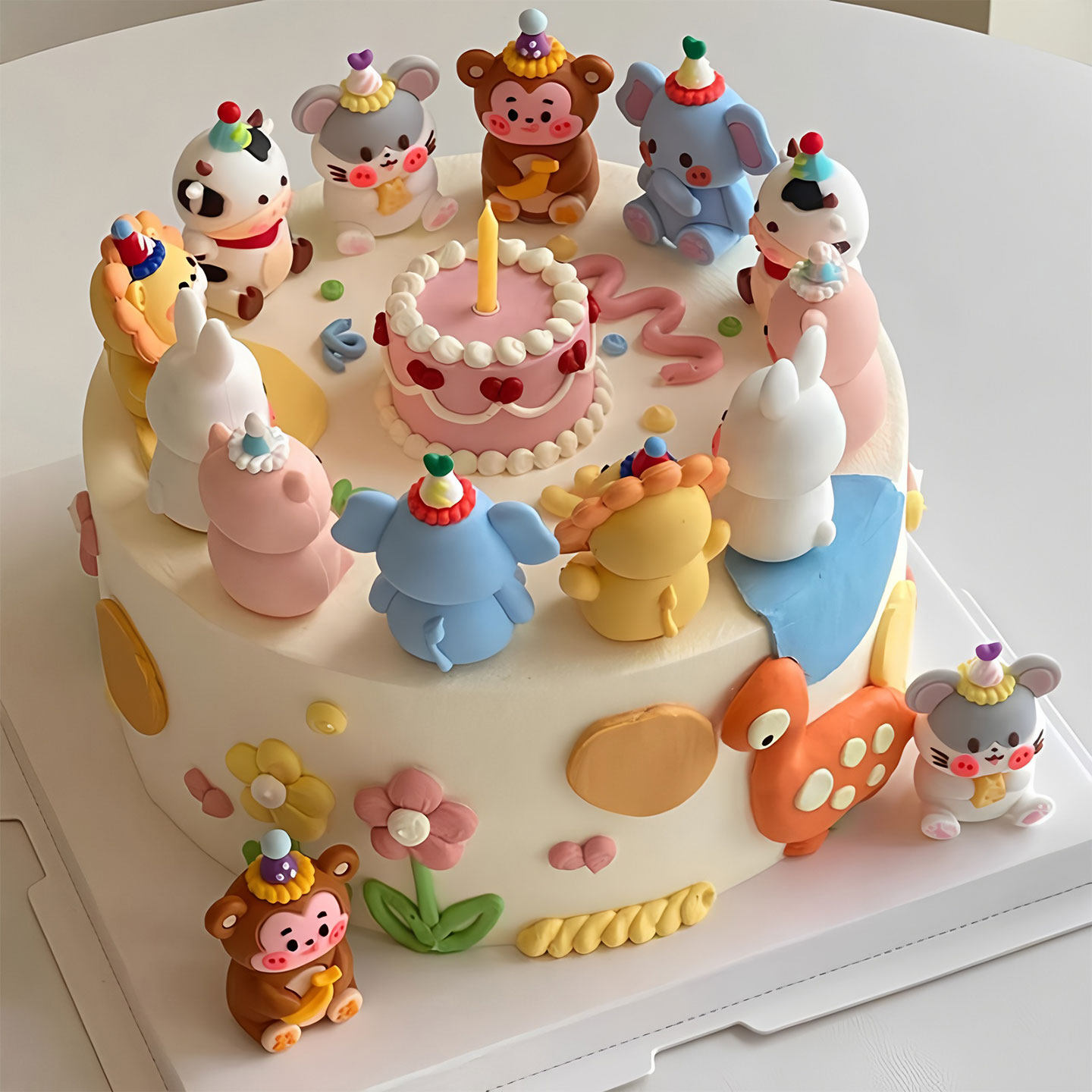 网红复古小动物软胶摆件小熊小猪老虎小兔生肖周岁生日蛋糕装饰,节庆用品/礼品,节日装扮用品,淘宝优惠券,粉丝福利购,淘宝优惠卷