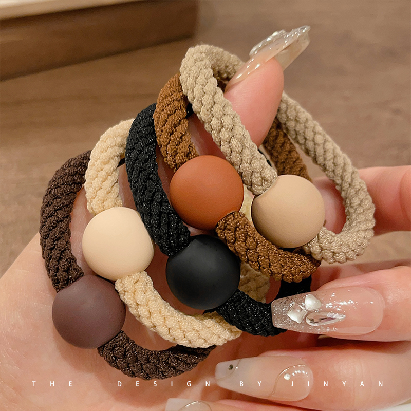 高弹力加粗发绳扎头发头绳