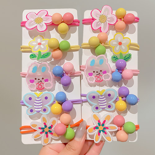 儿童发圈女宝宝头绳组合装不伤发可爱发饰扎头发高弹力皮筋高马尾