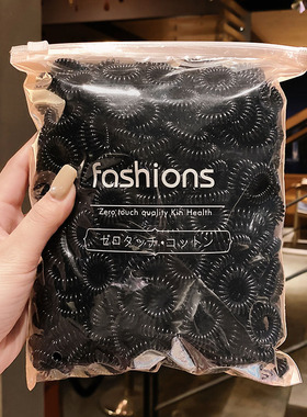 电话线发圈女小号网红2026年新款扎头发头绳夏季发绳黑色小皮筋细