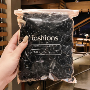 电话线发圈女小号网红2024年新款 发绳黑色小皮筋细 扎头发头绳夏季