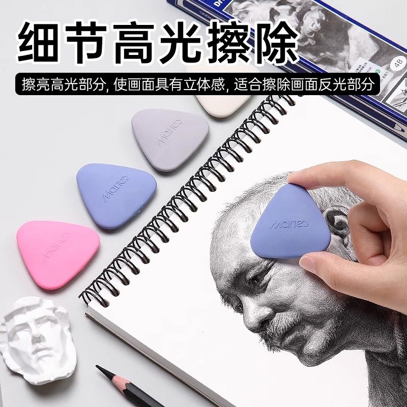 马利高光橡皮擦老人头软像皮