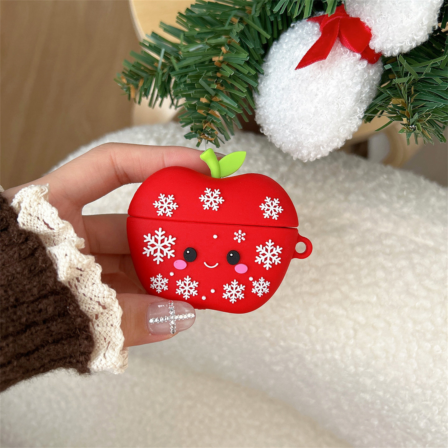 趣味苹果雪花凯蒂猫苹果airpods pro3代耳机保护套适用四代蓝牙耳机保护壳airpods1/2代硅胶pro2代创意新三代