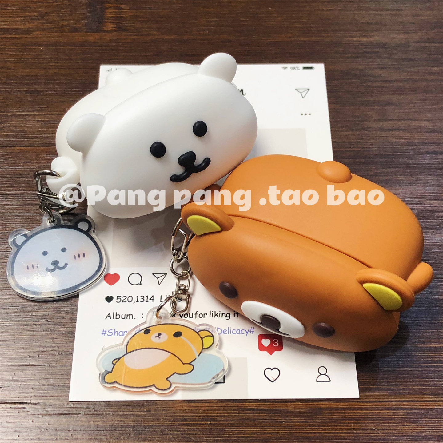 可爱轻松熊自嘲熊苹果airpods pro3代耳机保护套适用四代蓝牙耳机保护壳airpods1/2代硅胶pro2代创意新三代女