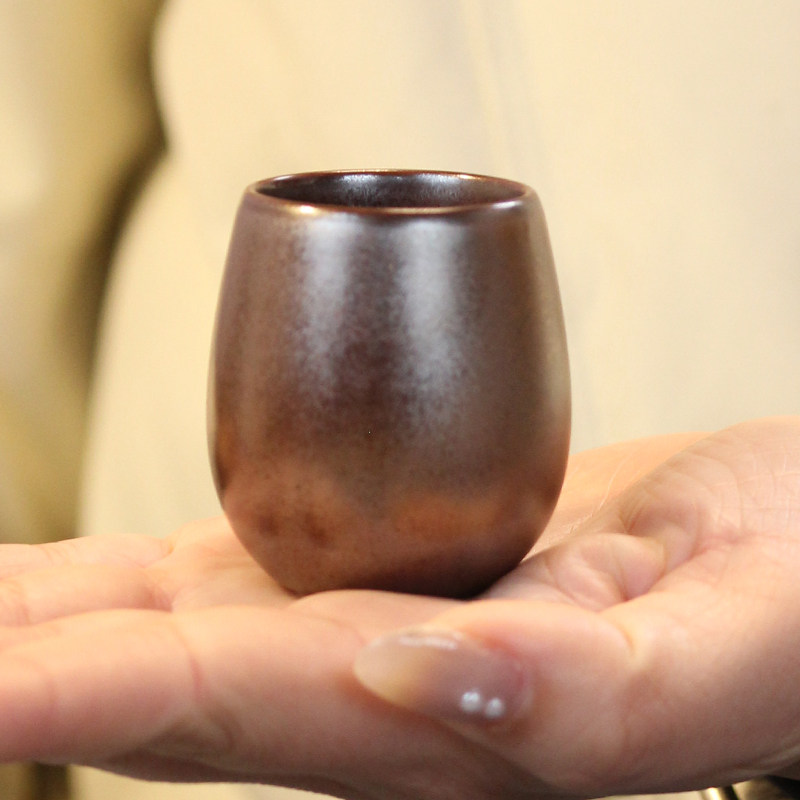 紫金釉龙蛋杯陶瓷茶杯家用茶具泡茶杯茶道杯主人杯品茗杯功夫茶具