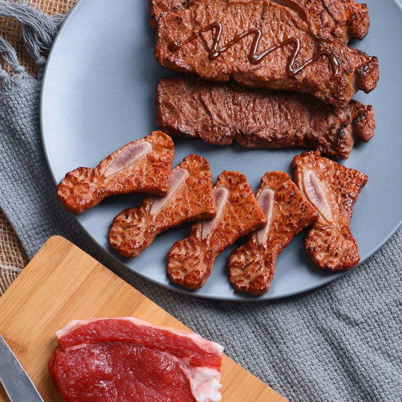 假食物模型仿真牛排肉类牛扒食品拍摄道具西餐厅酒店装饰样板摆设