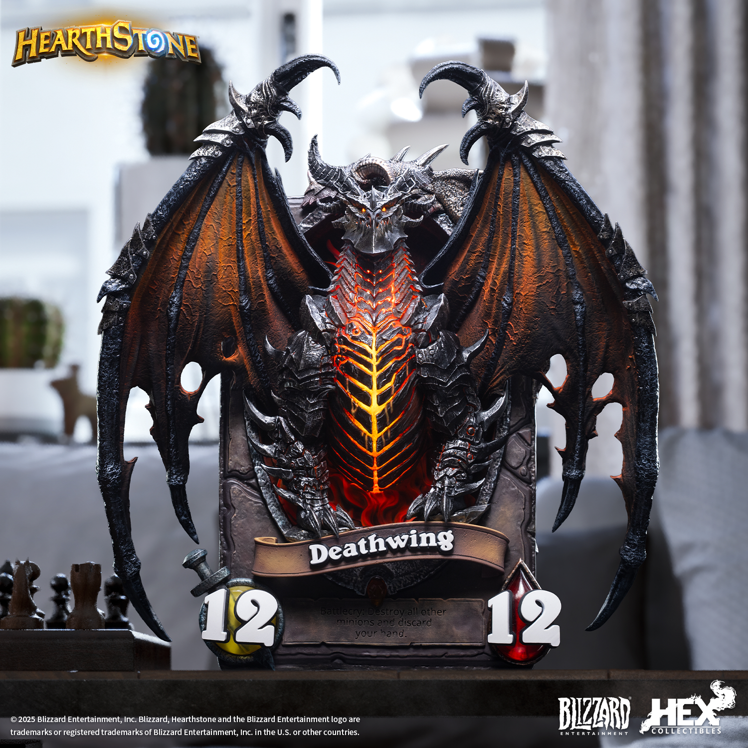 [已到货]HEX Blizzard暴雪游戏 炉石传说 死亡之翼卡牌 正版雕像