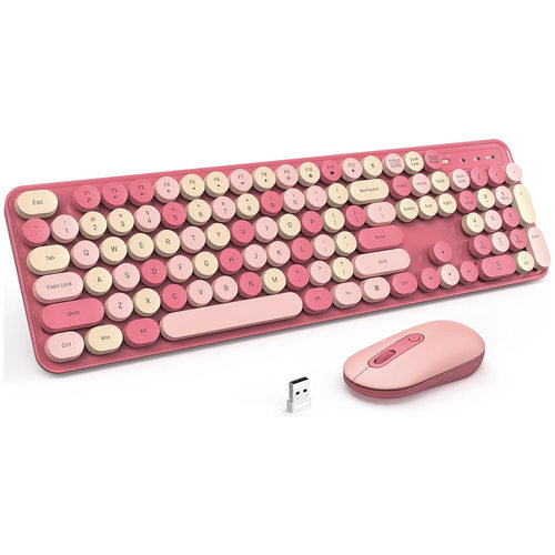 Wireless Keyboard High Beauty Female Silent Office Retro Cut