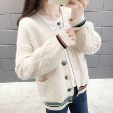 洋气针织外套女春秋 春装 女装 短款 早春开衫 99很仙 毛衣女2019新款