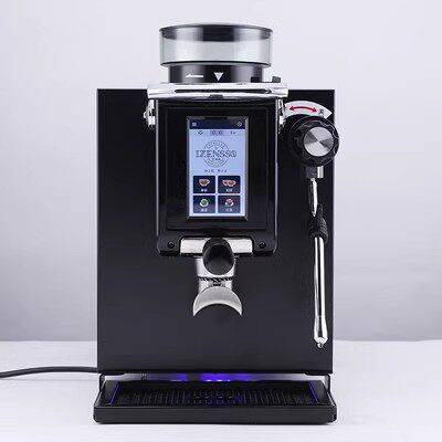 艾泽森3089咖啡机商用意式半自动小钢炮小型咖啡奶茶店研磨一体机