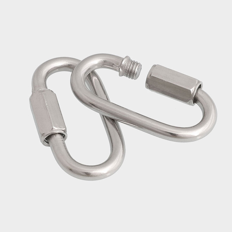 快速接环304不锈钢连接环跑道扣攀岩登山保险扣链条扣环带锁挂扣