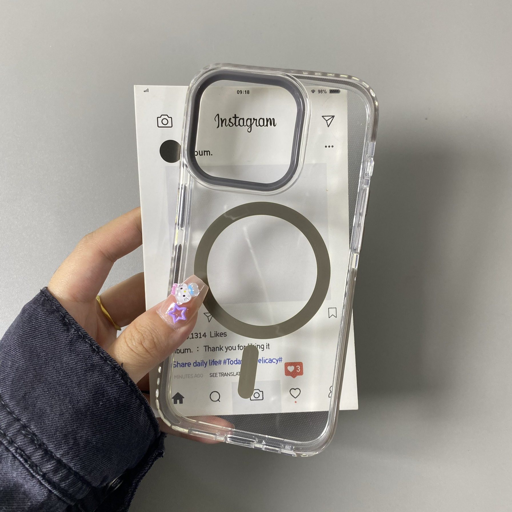 钛灰色磁吸透明软壳适用iPhone16手机壳苹果15promax防摔14/13小众高级12