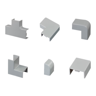 PVC方线槽配件 平面弯角三通阴角弯头阳角弯头拐角堵头 墙角转弯