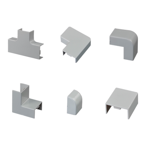 PVC方线槽配件 平面弯角三通阴角弯头阳角弯头拐角堵头 墙角转弯